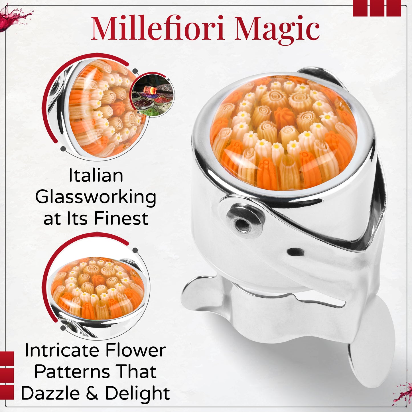 Leakproof Wine & Champagne Stopper (ORANGE)
