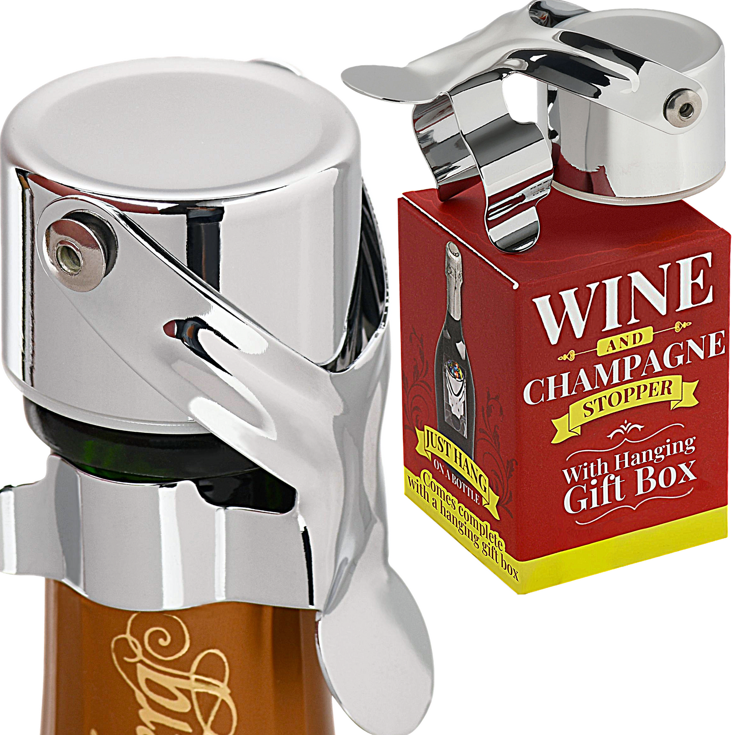 Leakproof Wine & Champagne Stopper (CHROME)