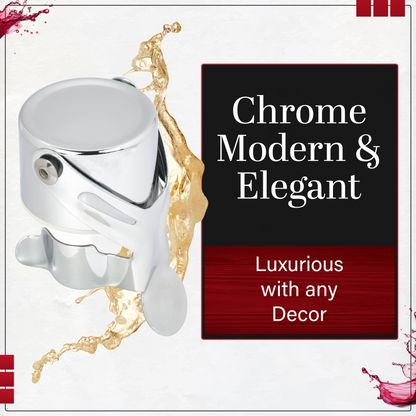 Leakproof Wine & Champagne Stopper (CHROME)