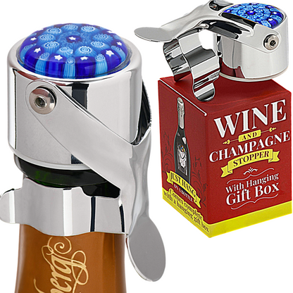 Leakproof Wine & Champagne Stopper (BLUE)