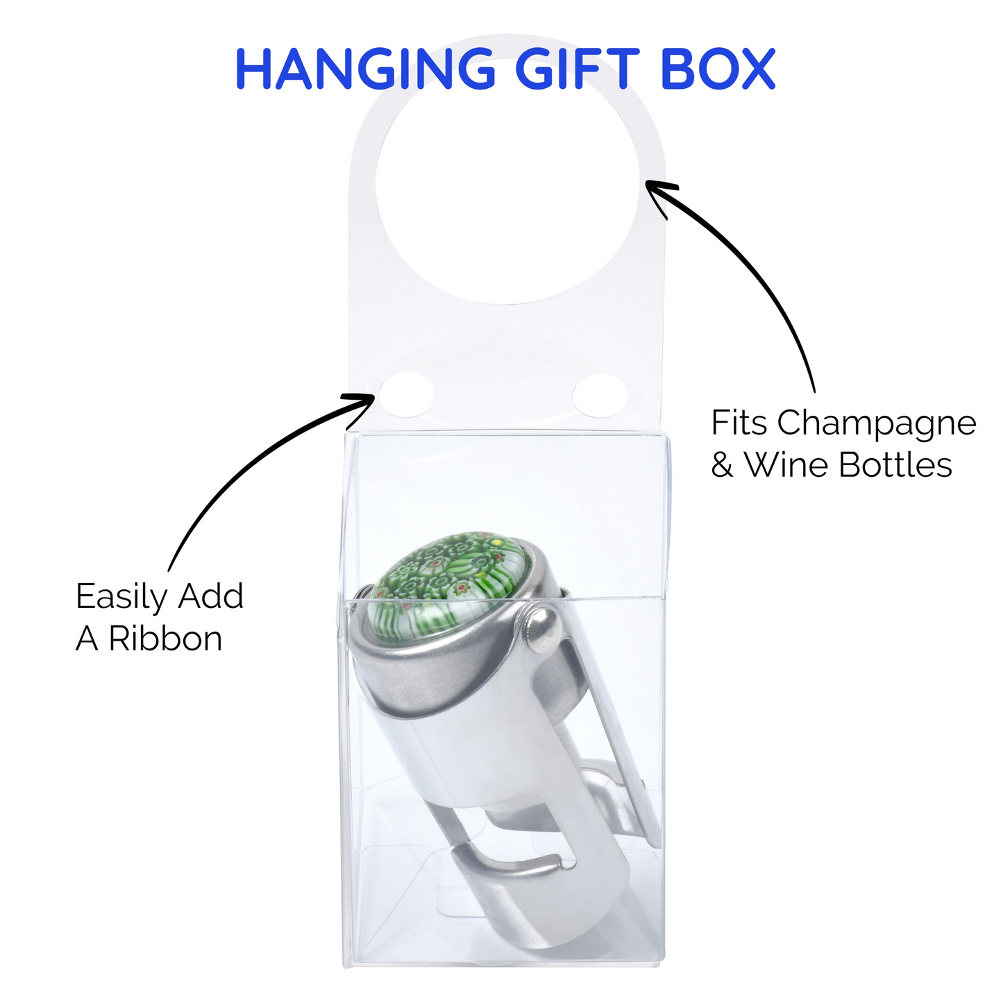 Millefiori Champagne Stopper (GREEN)