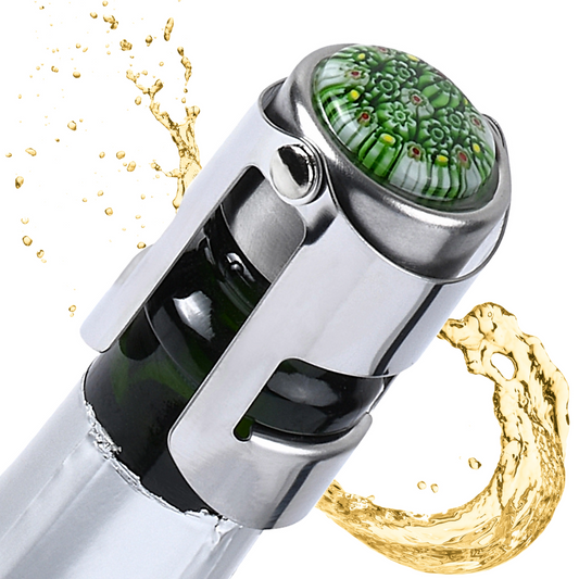 Millefiori Champagne Stopper (GREEN)