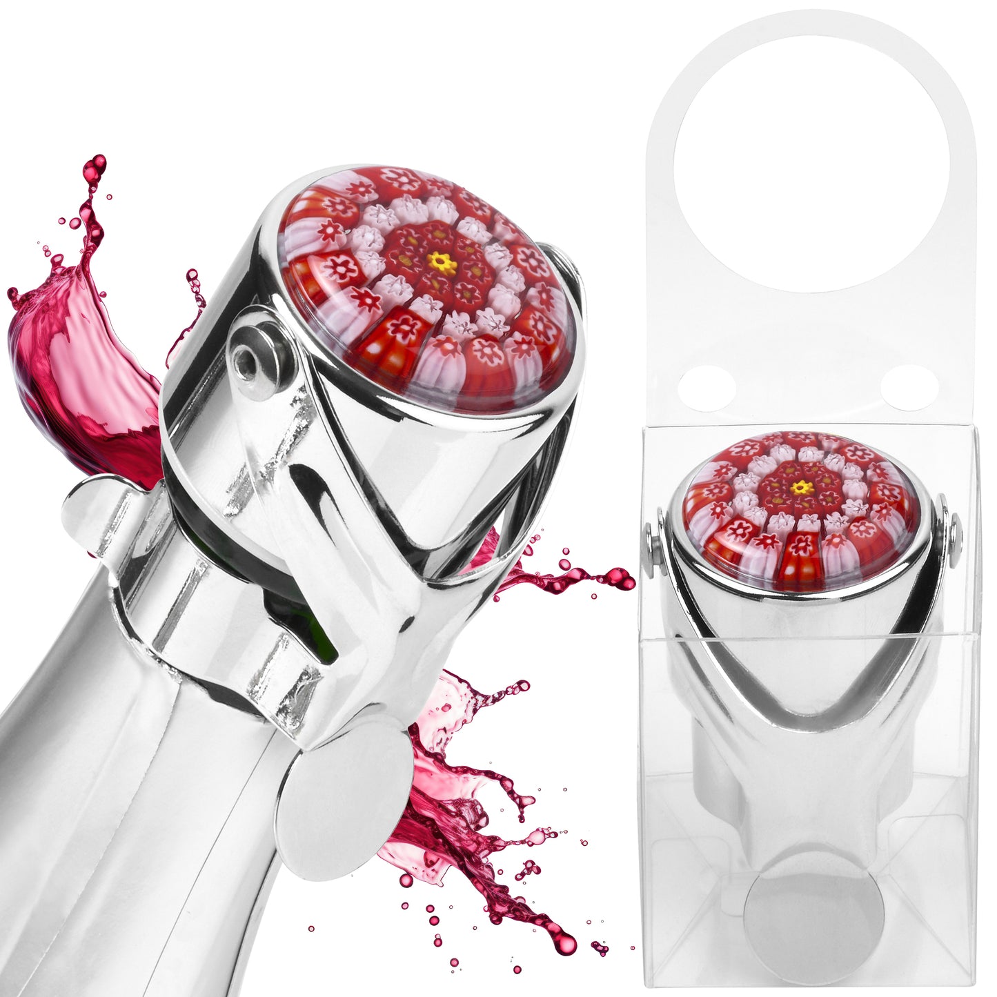 Leakproof Wine & Champagne Stopper (RED)