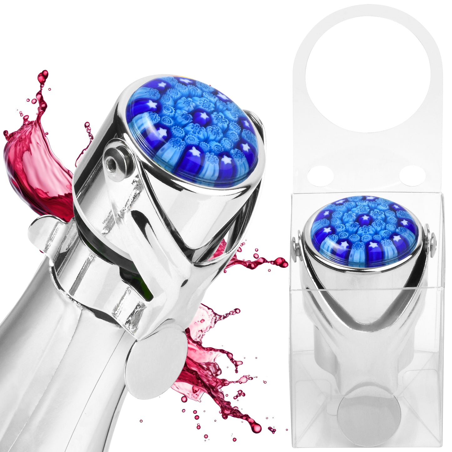 Leakproof Wine & Champagne Stopper (BLUE)